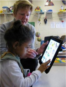 Joan and her student Gracie at the Mary Cariola Children's Center