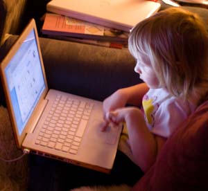 girl on laptop