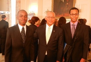 Golden Rockefeller and Wilfried Hounyo at the White House Science Fair