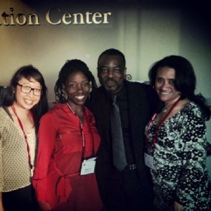 Anna Ly, Makeda May-Greens, and Erica Branch-Ridley hang out with Levar Burton at Fred Forward.