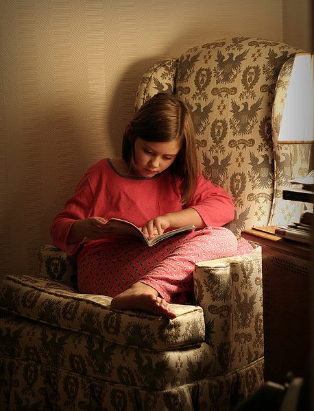 girl reading book