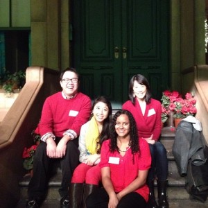 Former Fellows Jason Yip and Anna Ly with Briana Pressey and Lori Takeuchi (L-R).