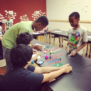 Students participate in a workshop at the Guggenheim Museum in New York City.