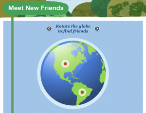 Using the One Globe Kids app, kids can explore the globe and meet new friends from around the world. 