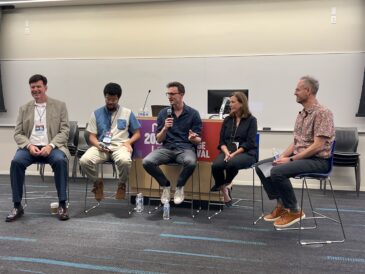 From left: Kevin Merges, Idris Brewster, Peirce Clark, Ellen Flaherty, and Michael Preston