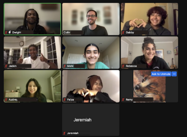 Screenshot of NGPM Youth Fellows meeting