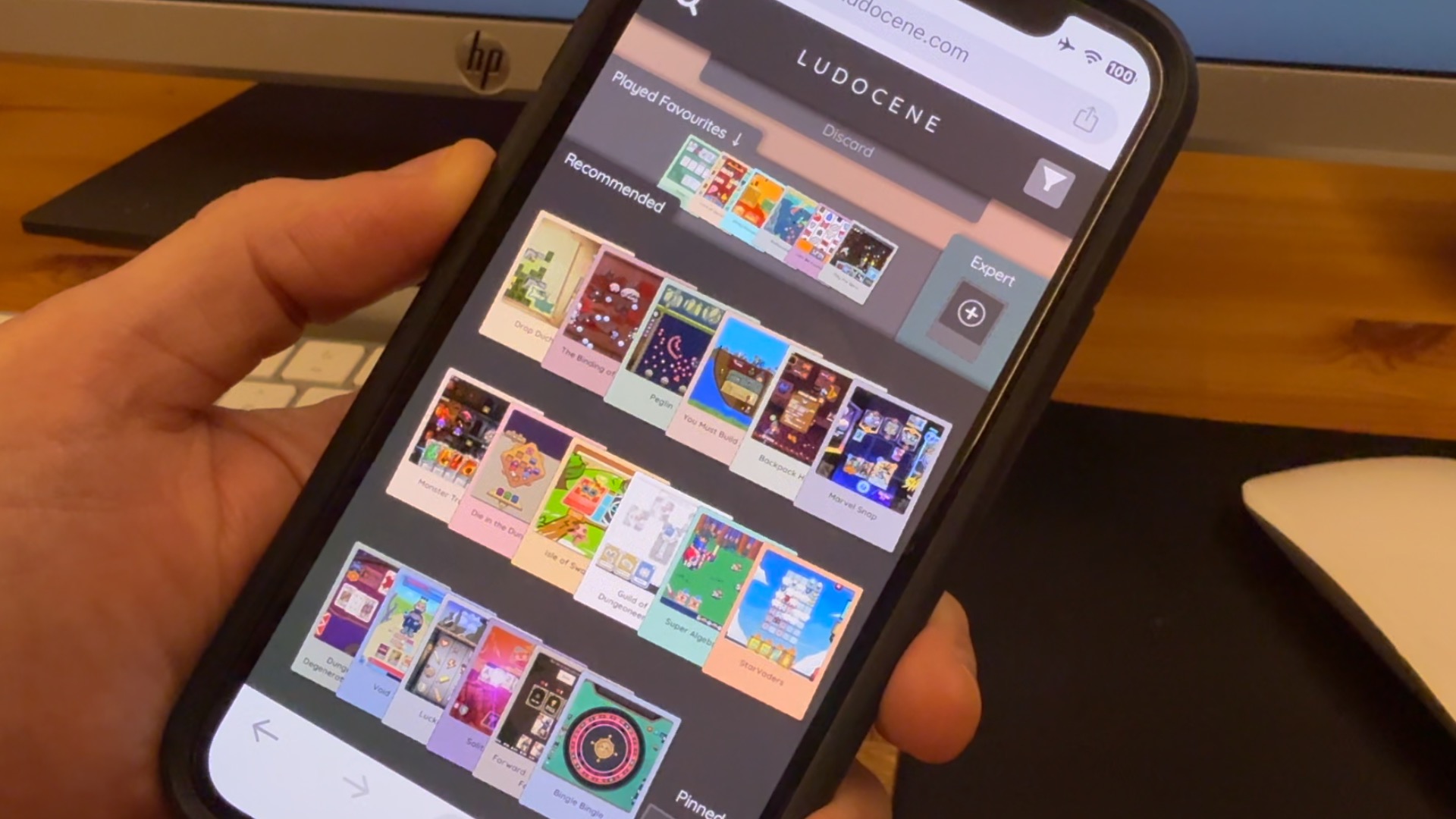 screenshot of ludocene app