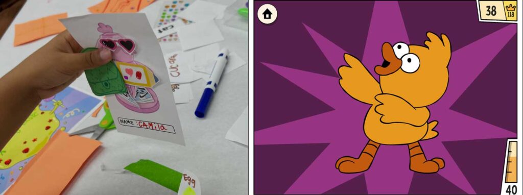 A child's sketch of a dancing chicken became a character called Chickie Boogie